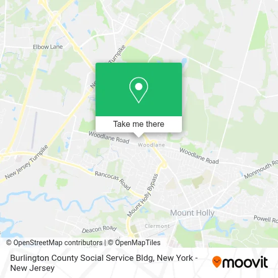 Burlington County Social Service Bldg map