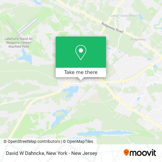Mapa de David W Dahncke