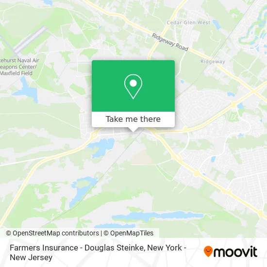 Farmers Insurance - Douglas Steinke map