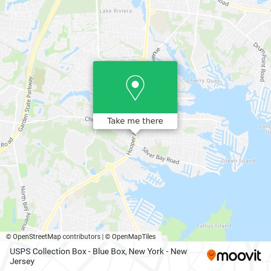 Mapa de USPS Collection Box - Blue Box