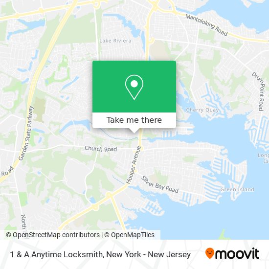 1 & A Anytime Locksmith map