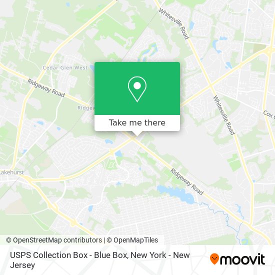 USPS Collection Box - Blue Box map