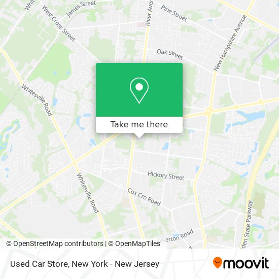 Used Car Store map