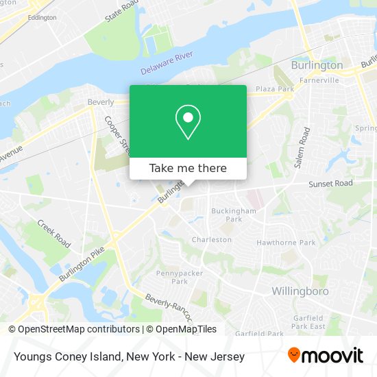 Mapa de Youngs Coney Island