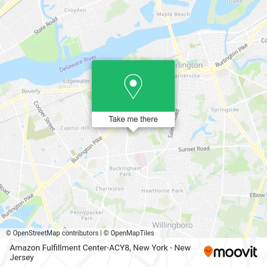 Amazon Fulfillment Center-ACY8 map