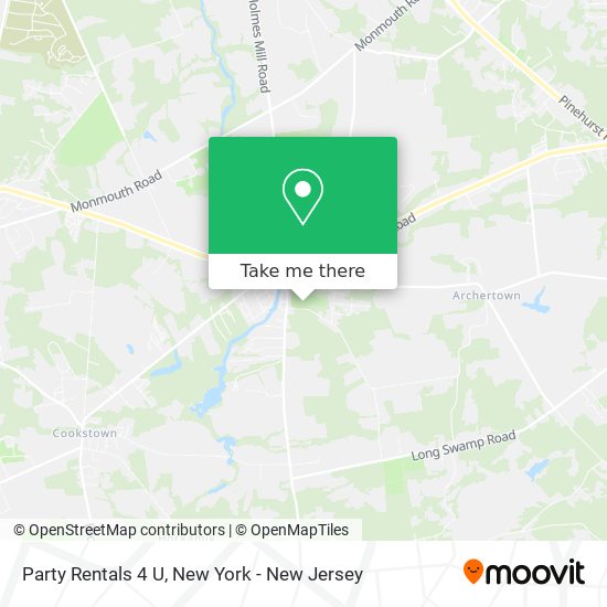 Party Rentals 4 U map