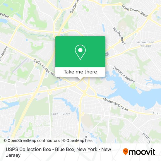 USPS Collection Box - Blue Box map