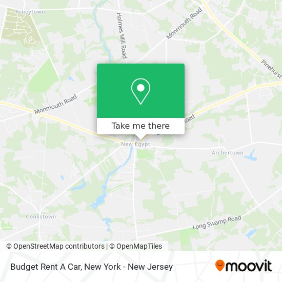 Budget Rent A Car map