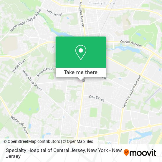 Specialty Hospital of Central Jersey map