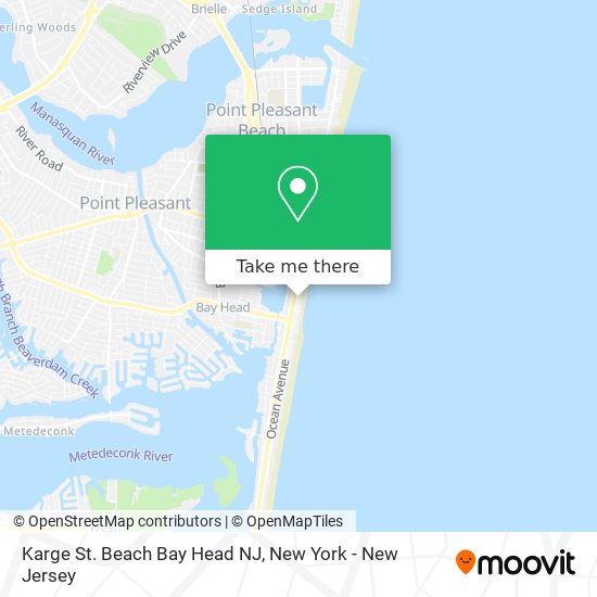 Karge St. Beach Bay Head NJ map