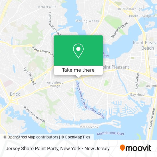 Mapa de Jersey Shore Paint Party