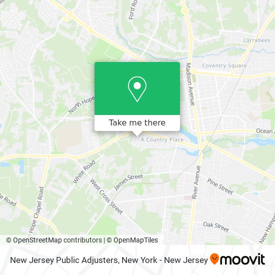 New Jersey Public Adjusters map