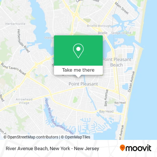 River Avenue Beach map