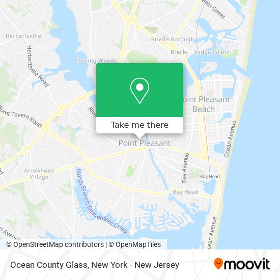 Ocean County Glass map