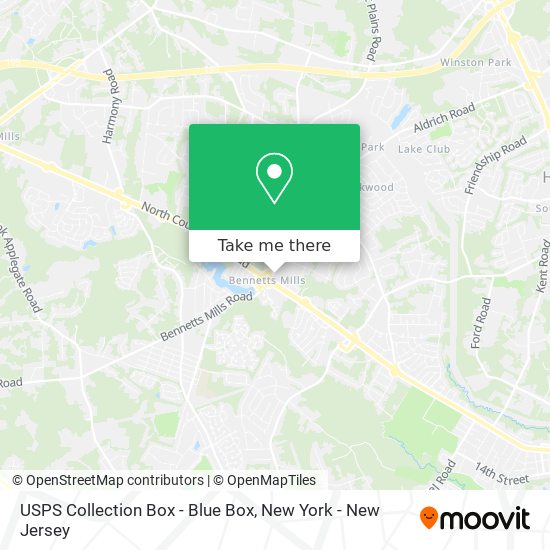 Mapa de USPS Collection Box - Blue Box