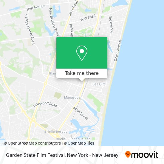 Mapa de Garden State Film Festival