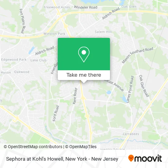 Sephora at Kohl's Howell map