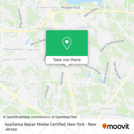 Mapa de Appliance Repair Mielee Certified