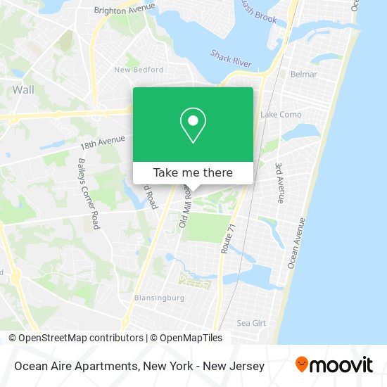 Mapa de Ocean Aire Apartments