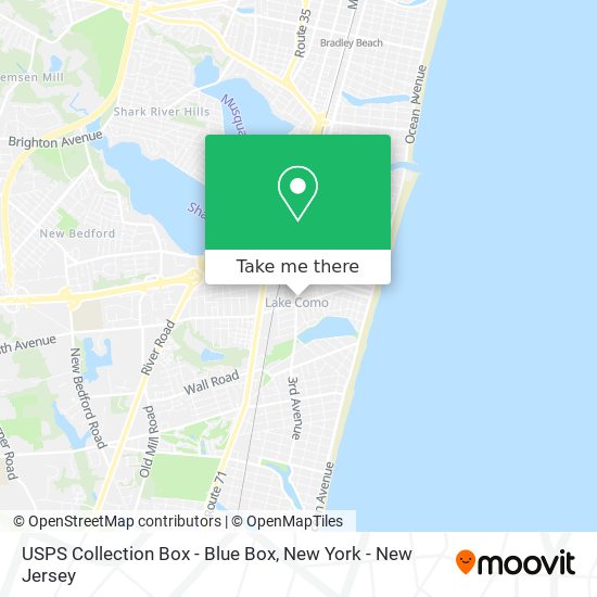 USPS Collection Box - Blue Box map