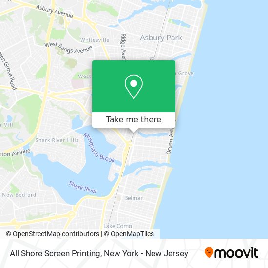 Mapa de All Shore Screen Printing