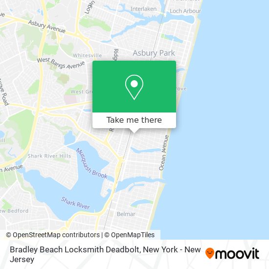 Mapa de Bradley Beach Locksmith Deadbolt