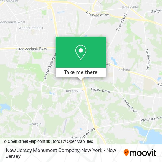 New Jersey Monument Company map