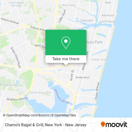 Chamo's Bagel & Grill map