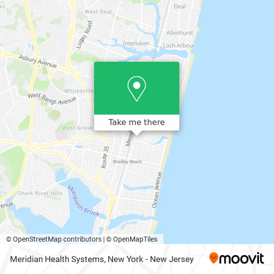 Meridian Health Systems map