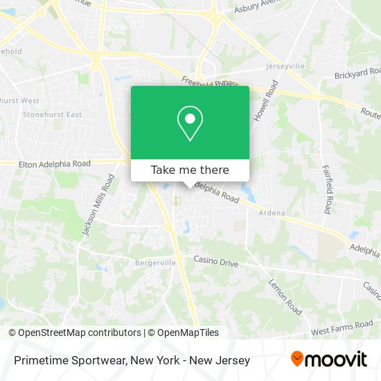 Primetime Sportwear map