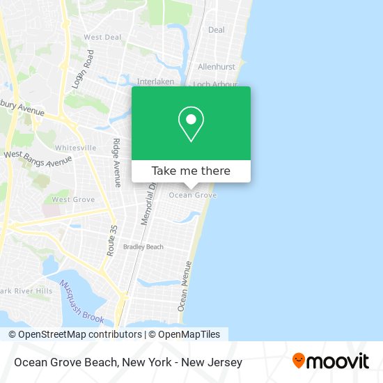 Ocean Grove Beach map