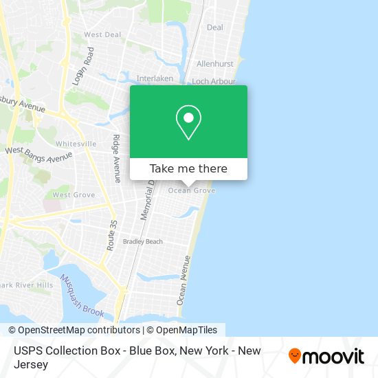 USPS Collection Box - Blue Box map