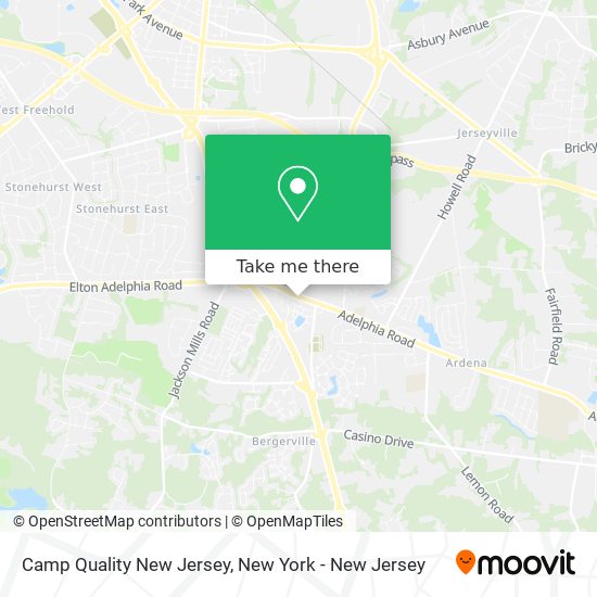 Camp Quality New Jersey map