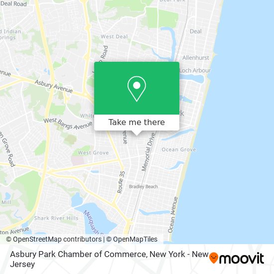 Asbury Park Chamber of Commerce map