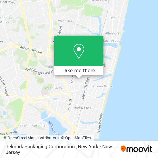 Telmark Packaging Corporation. map