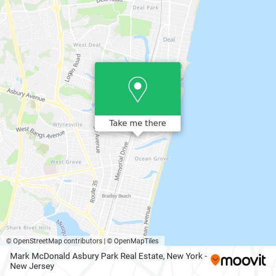 Mapa de Mark McDonald Asbury Park Real Estate