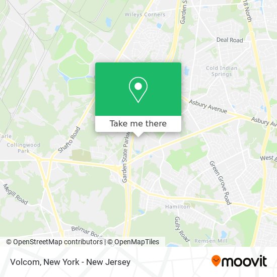 How to get to Volcom in Tinton Falls, Nj by Bus or Subway?