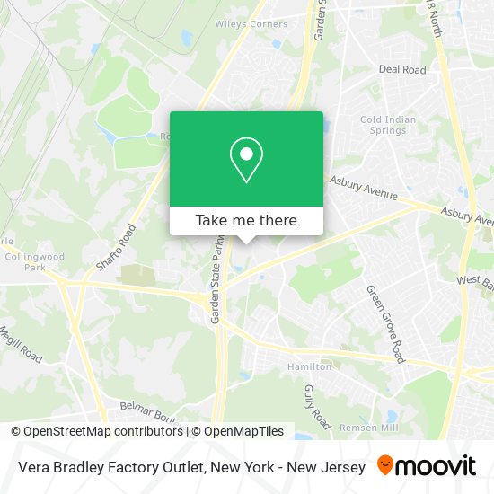 Vera Bradley Factory Outlet map