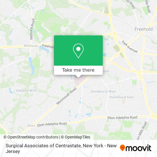 Surgical Associates of Centrastate map