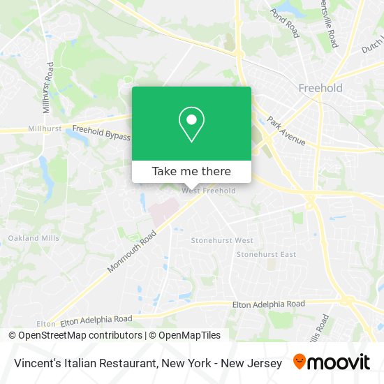 Mapa de Vincent's Italian Restaurant