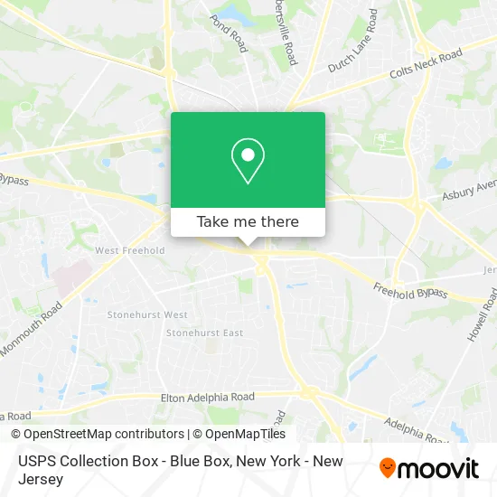 Mapa de USPS Collection Box - Blue Box