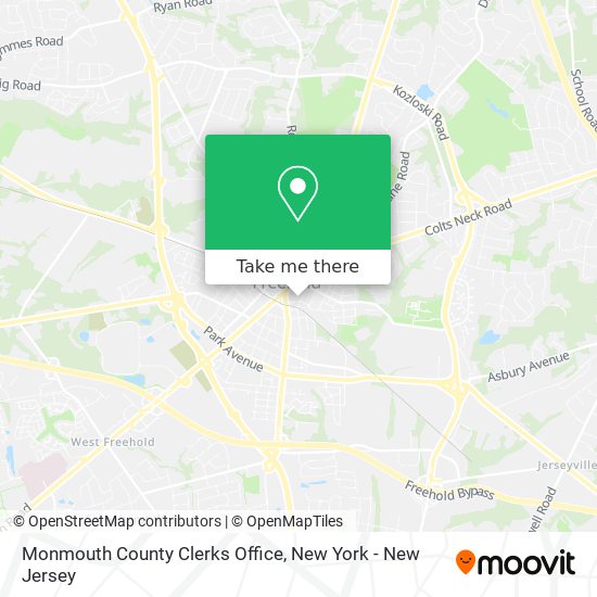 Mapa de Monmouth County Clerks Office