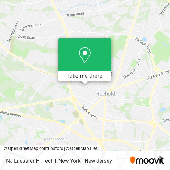 Mapa de NJ Lifesafer Hi-Tech I