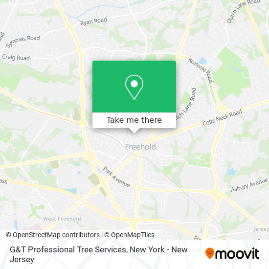 G&T Professional Tree Services map