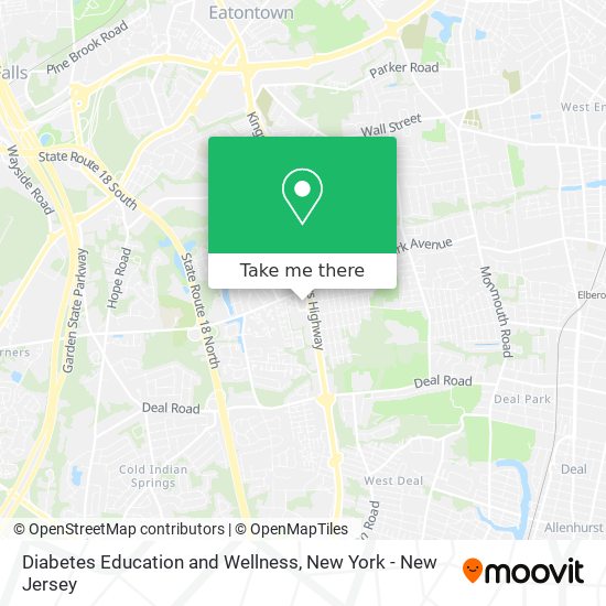 Diabetes Education and Wellness map