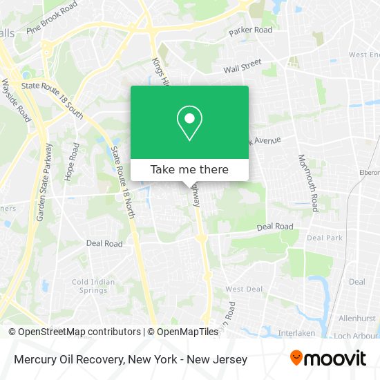 Mercury Oil Recovery map