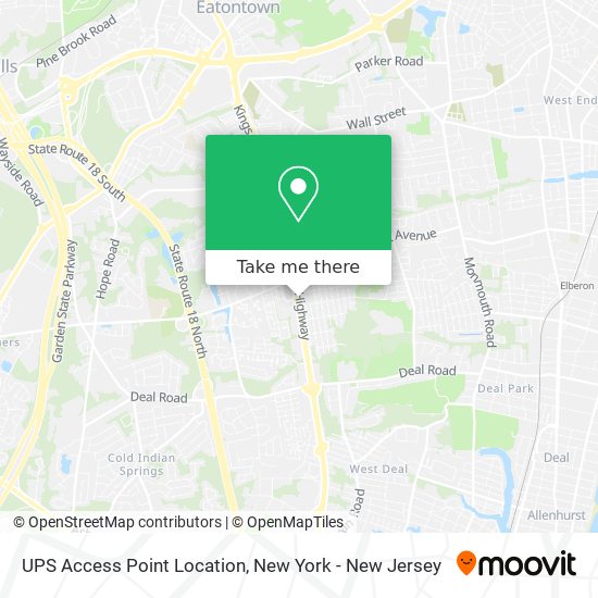 UPS Access Point Location map