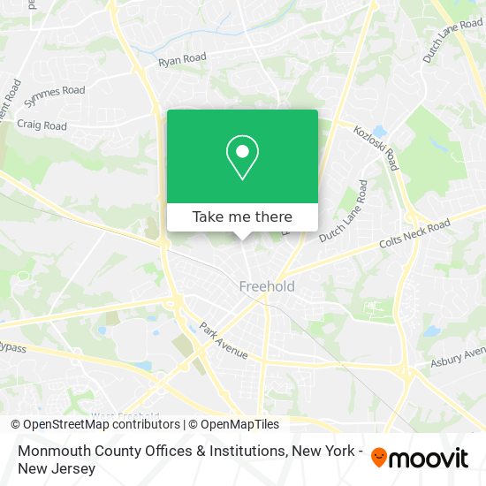 Mapa de Monmouth County Offices & Institutions