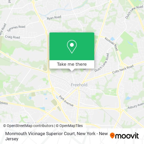 Mapa de Monmouth Vicinage Superior Court