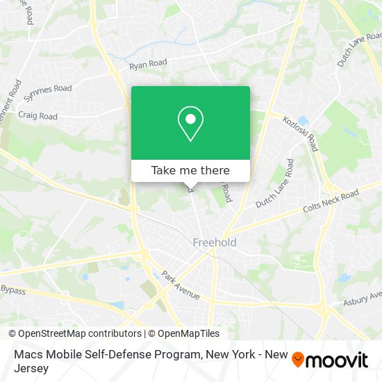 Mapa de Macs Mobile Self-Defense Program